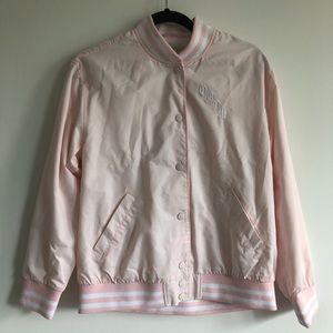 COPY - Obey Baby Pink Floral Embroidered Bomber Jacket